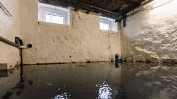 Water flooding basement in Long Island