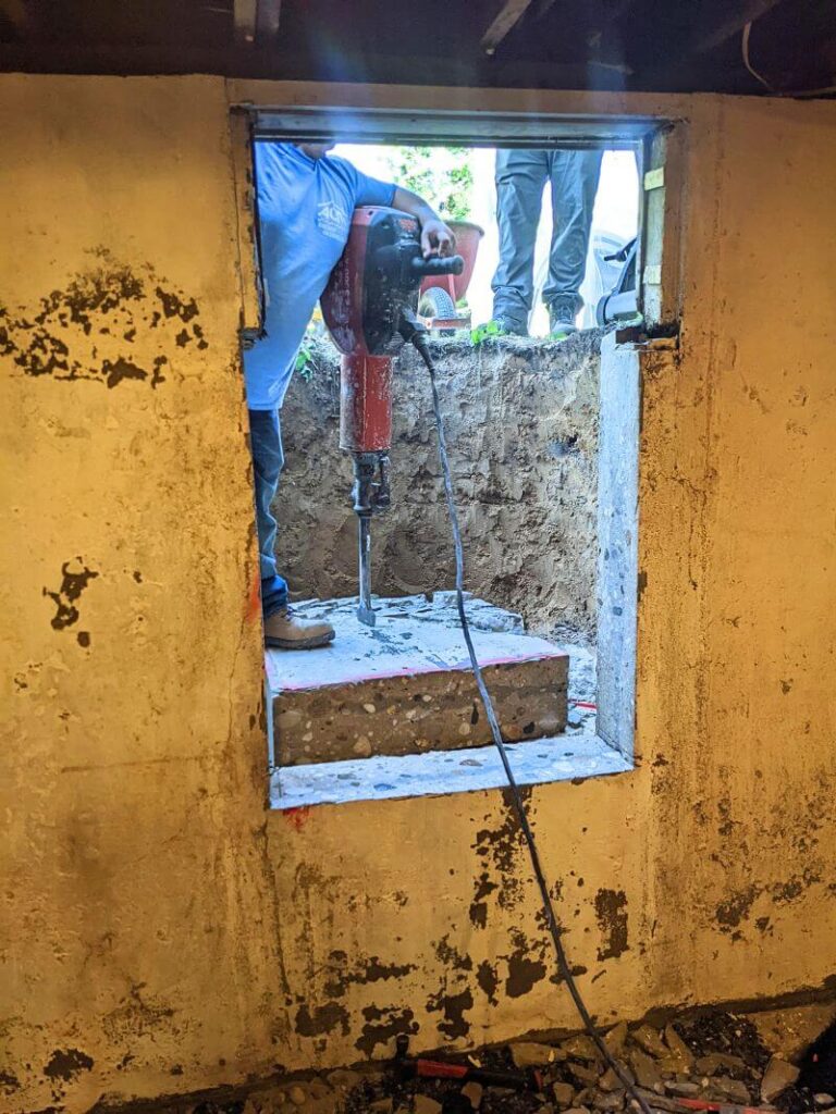 Basement egress window installation process