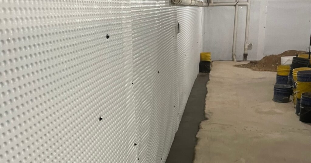 Encapsulated and waterproofed basement in Long Island