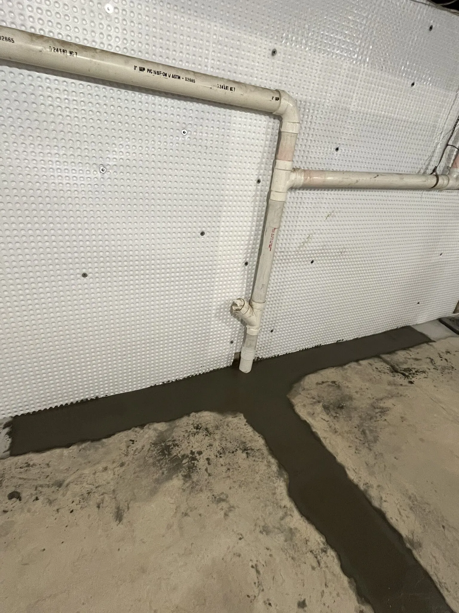 Waterproofed basement system in woodbury, new york