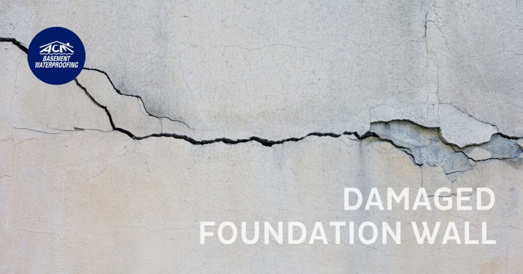 Long island damaged foundation wall that needs repair
