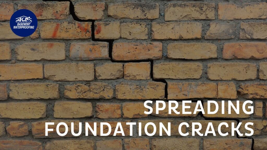Repair for Spreading Foundation Cracks in Long Island