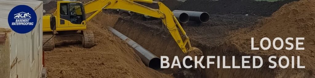 Loose backfilled soil issues and basement waterproofing