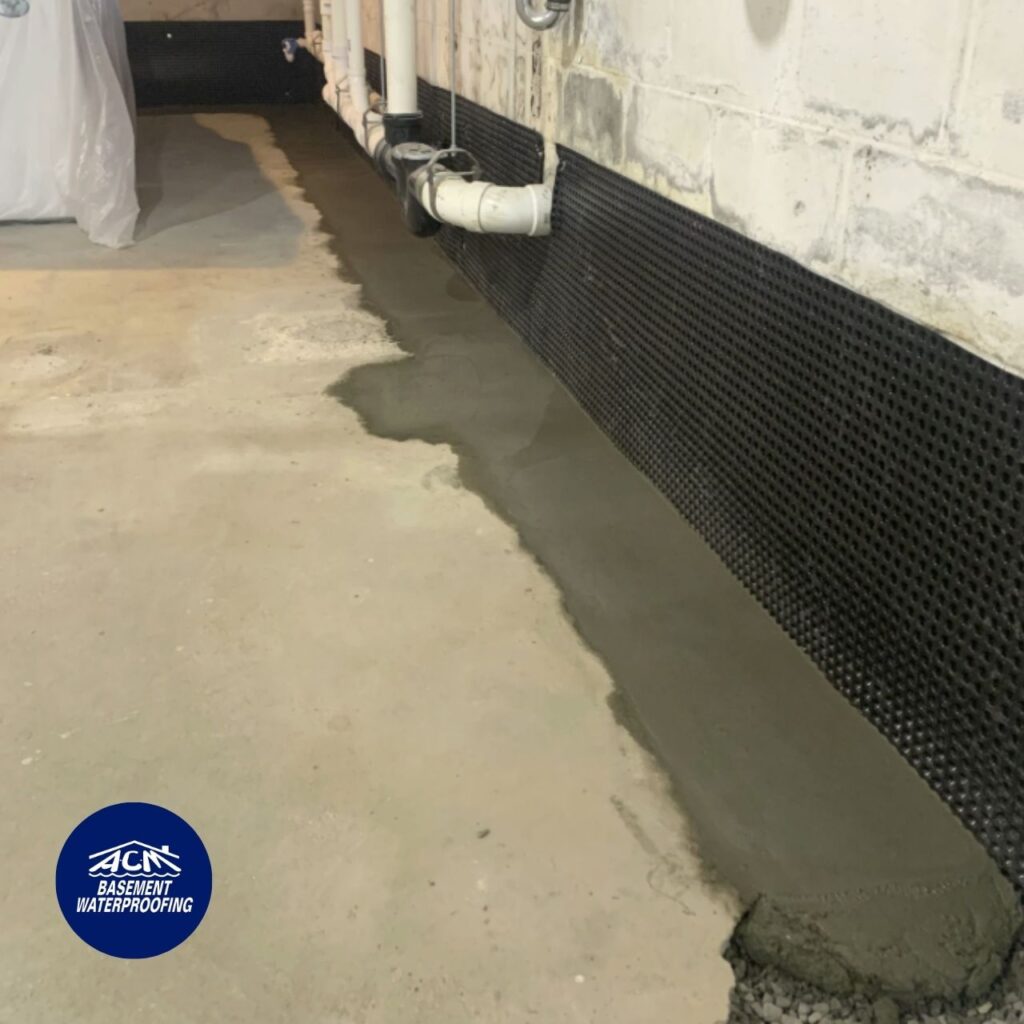 Covered french drain in Long Island, waterproofing near you