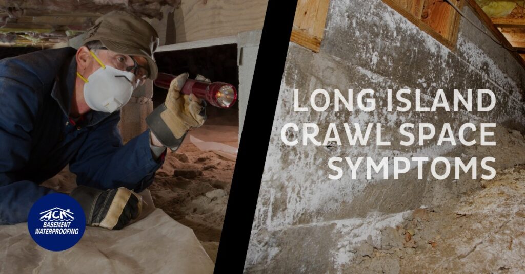 Long Island crawl space water problem signs